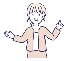 女性が説明している画像