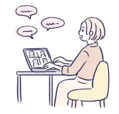 女性が作業している画像